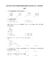 2019-2020学年四川省绵阳市游仙区绵阳市富乐实验中学八上期中数学试卷