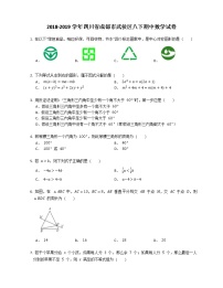 2018-2019学年四川省成都市武侯区八下期中数学试卷