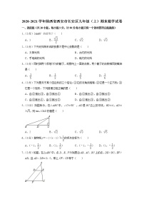 2020-2021学年陕西省西安市长安区九年级（上）期末数学试卷