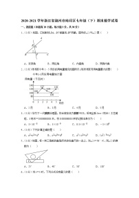 2020-2021学年浙江省湖州市南浔区七年级（下）期末数学试卷 (1)