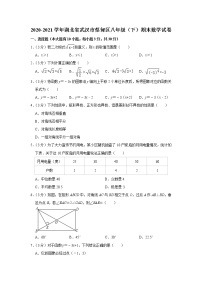 2020-2021学年湖北省武汉市蔡甸区八年级（下）期末数学试卷