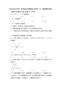 2020-2021学年广东省汕头市澄海区七年级（下）期末数学试卷