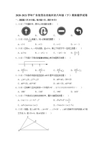 2020-2021学年广东省茂名市高州市八年级（下）期末数学试卷