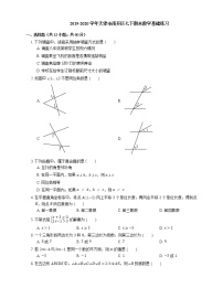 2019-2020学年天津市南开区七下期末数学基础练习