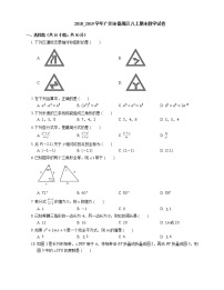 2018_2019学年广州市番禺区八上期末数学试卷