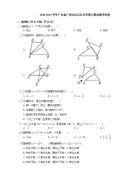 2018-2019学年广东省广州市白云区九年级上期末数学试卷