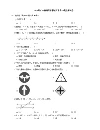 2020年广东省惠州市惠城区中考一模数学试卷