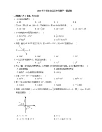 2019年广州市白云区中考数学一模试卷