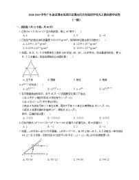 2018-2019学年广东省深圳市龙岗区深圳市百合外国语学校九上期末数学试卷（一模）