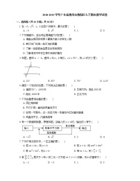 2018-2019学年广东省惠州市惠阳区七下期末数学试卷