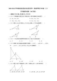 2020-2021学年湖北省武汉市江夏区华一寄宿学校八年级（上）月考数学试卷（10月份）