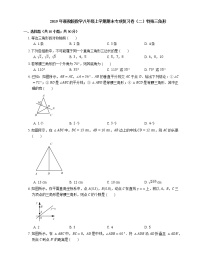 2019年浙教版数学八年级上学期期末专项复习卷（二）特殊三角形