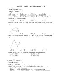 2018_2019学年上海市青浦区九上期末数学试卷（一模）