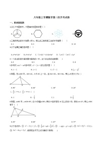 2020-2021年四川省泸州市八年级上学期数学第二次月考试卷