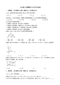 2020-2021年上海市浦东九年级上学期数学10月月考试卷