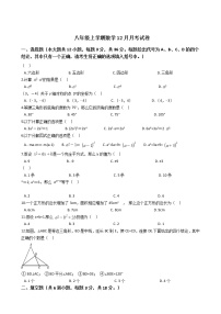 2020-2021年广西防城港市八年级上学期数学12月月考试卷