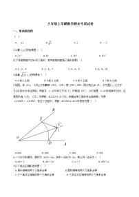 2020-2021年重庆市沙坪坝区八年级上学期数学期末考试试卷