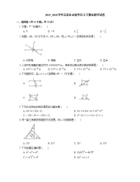 2019_2020学年石家庄市新华区七下期末数学试卷