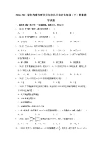 2020-2021学年内蒙古呼伦贝尔市扎兰屯市七年级（下）期末数学试卷  解析版