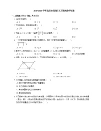 2019-2020学年武汉市汉阳区七下期末数学试卷