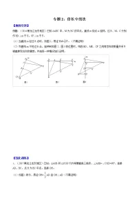 专题02 倍长中线法(学生版) 备战2021年中考几何压轴题分类导练