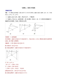 专题02 倍长中线法（教师版）  备战2021年中考几何压轴题分类导练学案