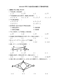 2018-2019学年广东省东莞市东城区八下期中数学试卷