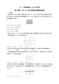 初中数学人教版九年级上册21.3 实际问题与一元二次方程习题