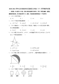 2020-2021学年山东省滨州市无棣县九年级（下）开学数学试卷 (1)