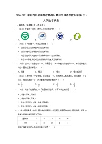 2020-2021学年四川省成都市郫都区嘉祥外国语学校九年级（下）入学数学试卷