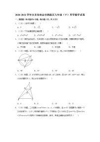 2020-2021学年江苏省南京市栖霞区九年级（下）开学数学试卷