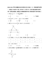 安徽省安庆市望江县2020-2021学年九年级上学期期末数学试卷（word版含答案）