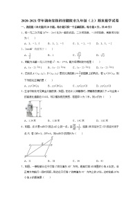 湖南省株洲市醴陵市2020-2021学年九年级上学期期末考试数学试卷（word版含答案）