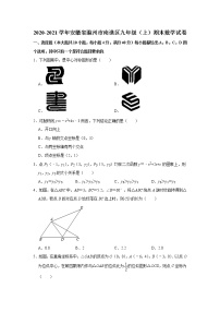 安徽省滁州市南谯区2020-2021学年九年级上学期期末数学试卷（word版含答案）