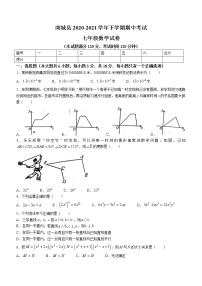 江西省抚州市南城县2020-2021学年七年级下学期期中数学试题（word版 无答案）