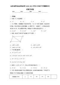 山东省青岛市西海岸区2020-2021学年七年级下学期期中考试数学试题(word版含答案)