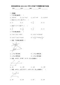 贵州省贵阳市2020-2021学年七年级下学期期中数学试题（word版 含答案）