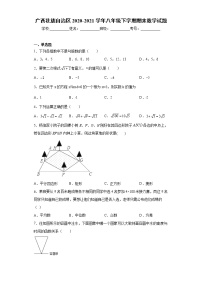 广西壮族自治区2020-2021学年八年级下学期期末数学试题（word版 含答案）