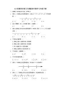 初中数学人教版七年级下册6.3 实数测试题