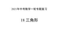 专题18 三角形 —— 2022年中考数学一轮复习专题精讲精练学案+课件