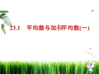 冀教版九年级上册23.1 平均数与加权平均数教学课件ppt