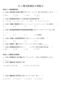 数学14.1.4 整式的乘法精品同步训练题