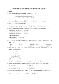 期末复习试卷（3）人教版七年级数学下册试卷