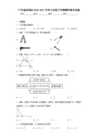 广东省深圳市2020-2021学年七年级下学期期中数学试题（word版 含答案）