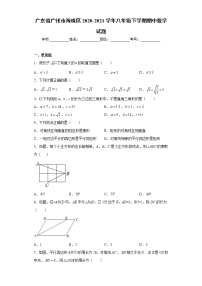 广东省广州市海珠区2020-2021学年八年级下学期期中数学试题（word版 含答案）