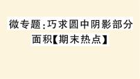 九年级数学下册巧求圆中阴影部分面积期末热点作业课件沪科版