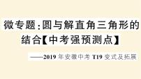 九年级数学下册圆与解直角三角形的结合中考强预测点作业课件沪科版