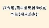 九年级数学下册圆中常见辅助线的作法期末热点作业课件沪科版