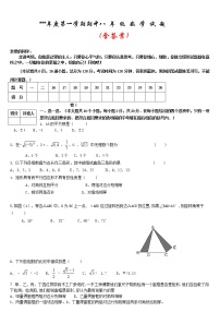 八年级数学（上）期中测试卷 (含答案) (4)