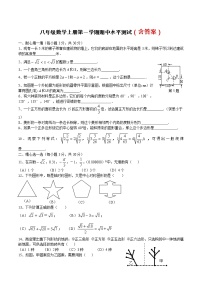 八年级数学（上）期中测试卷 (含答案) (7)